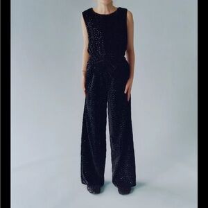 Zara Black Sparkle Jumpsuit